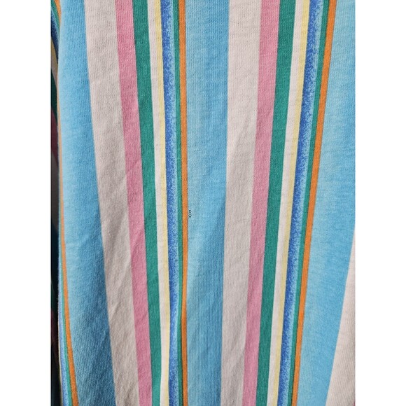 Duxbak The Original Mens Short Sleeve Retro Vintage Striped Polo Shirt Large VTG - Picture 9 of 11